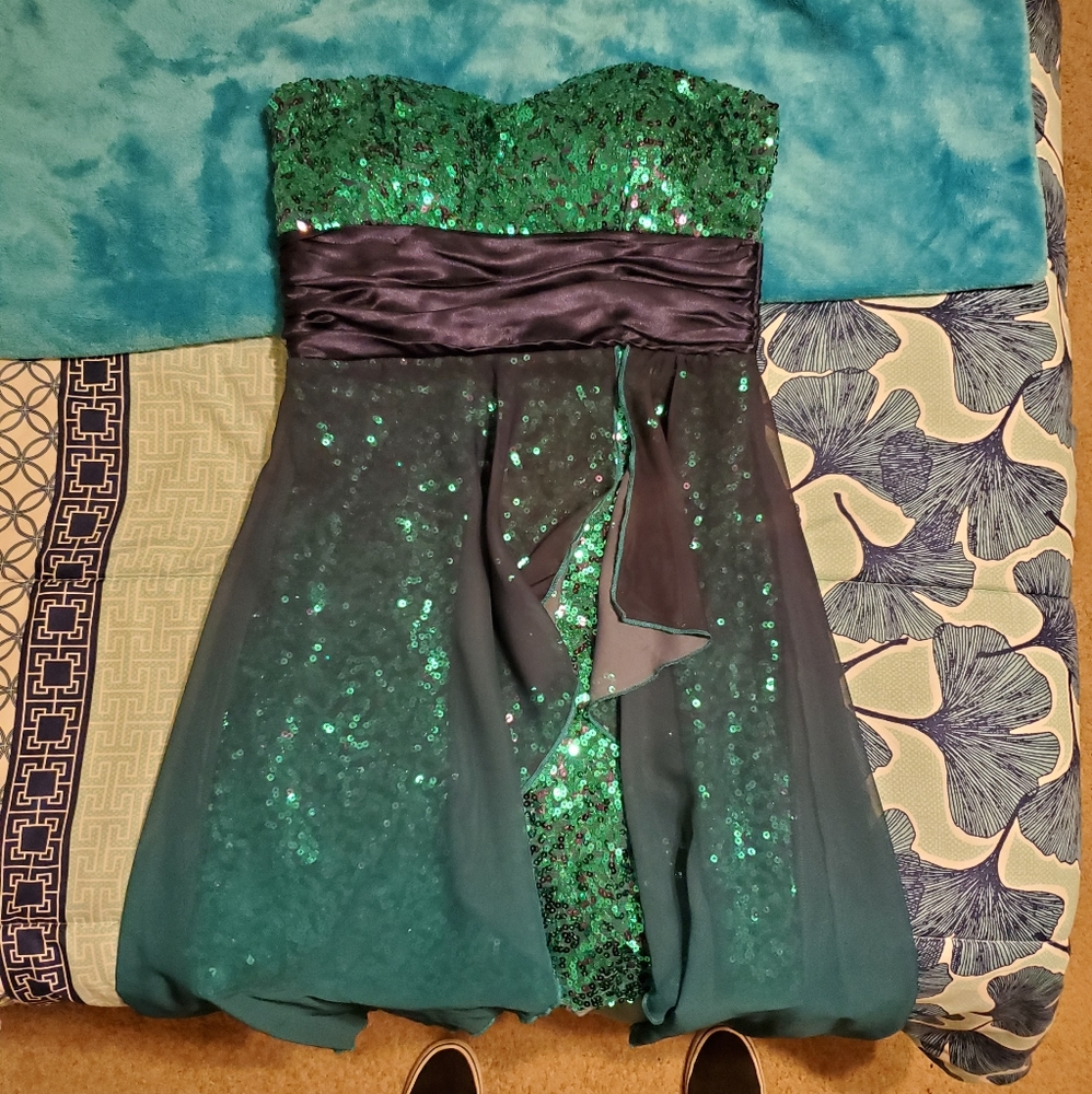 Mermaid Sequin High Low Dress
